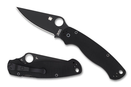 Spyderco Para Military 2 G-10 Black / Black Blade - PlainEdge (C81GPBK2)