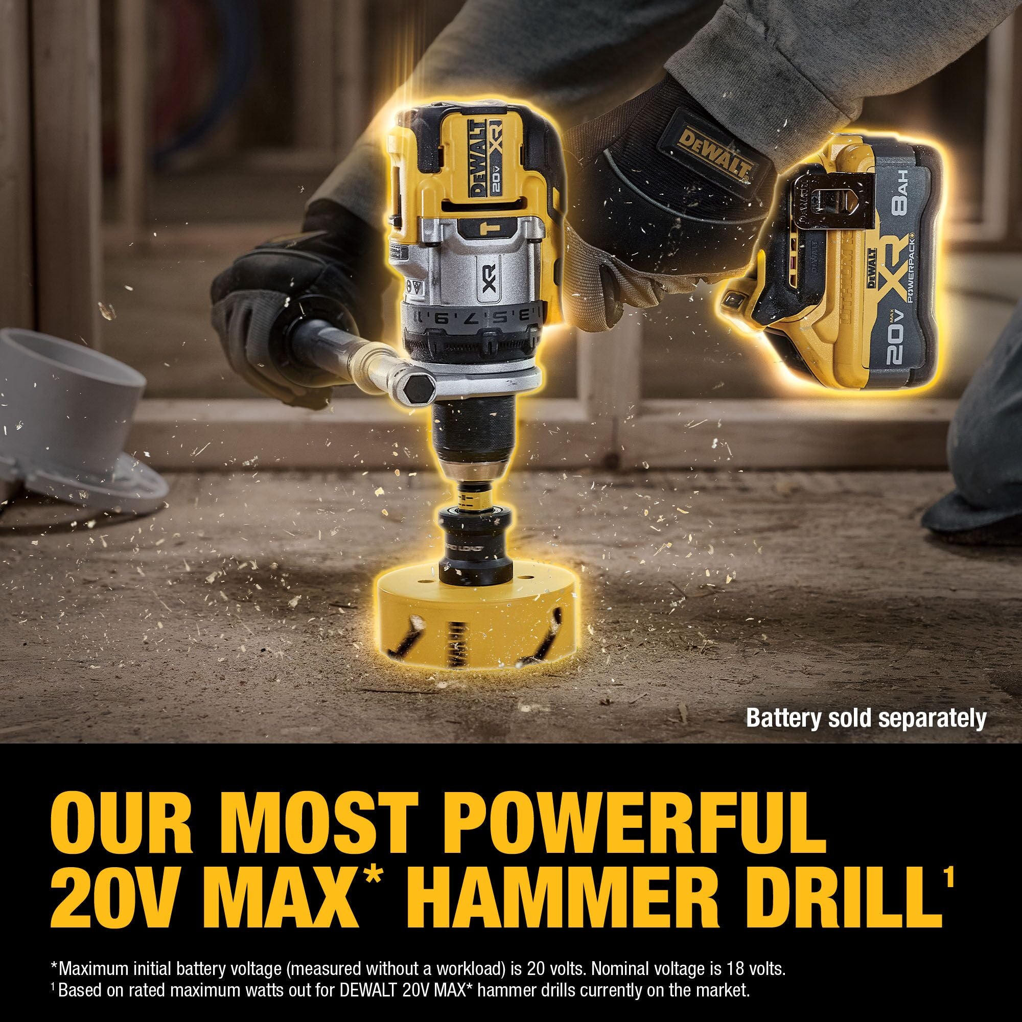 DEWALT DCD1007B 20V MAX XR HAMMER DRILL BARE