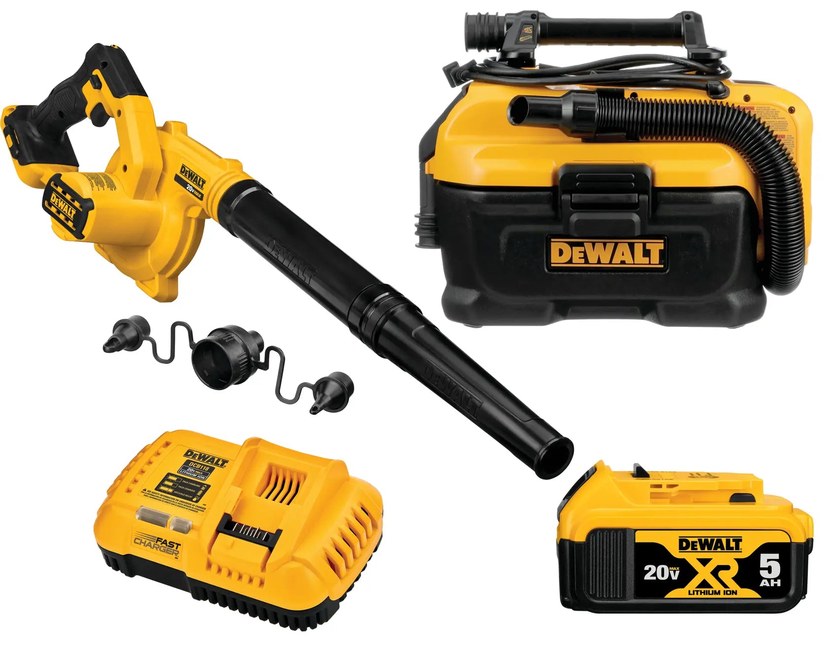 DeWalt DCK204P1 SHELL 20V MAX 2-KIT (VACUUM/BLOWER)