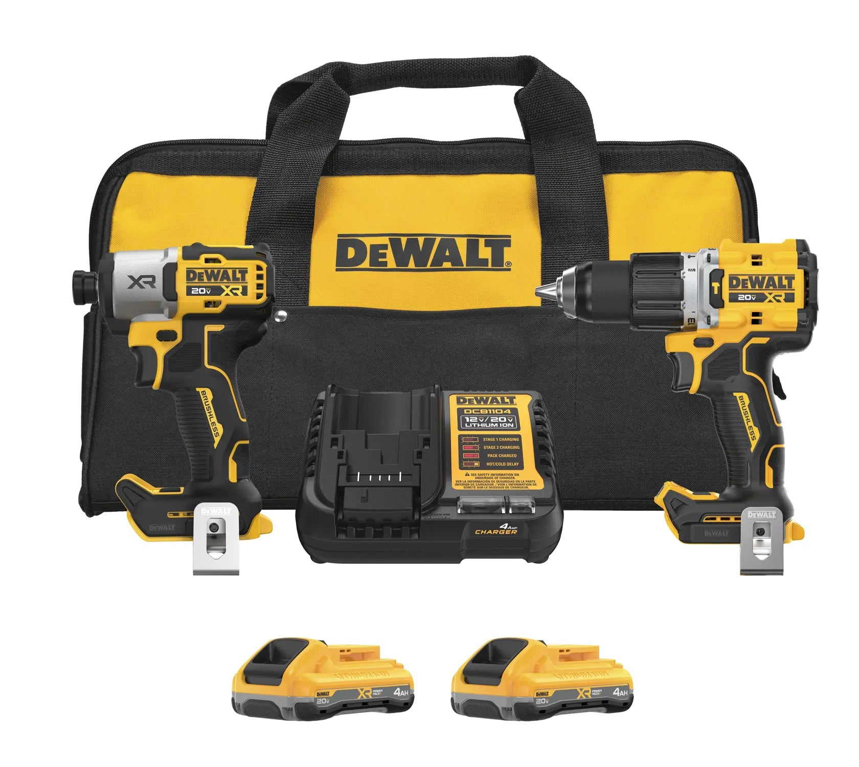 DeWalt DCK250QQ2 20V MAX* XR?2-Speed Hammer Drill/Impact 2-Tool Combo Kit with XR POWERPACK?Batteries