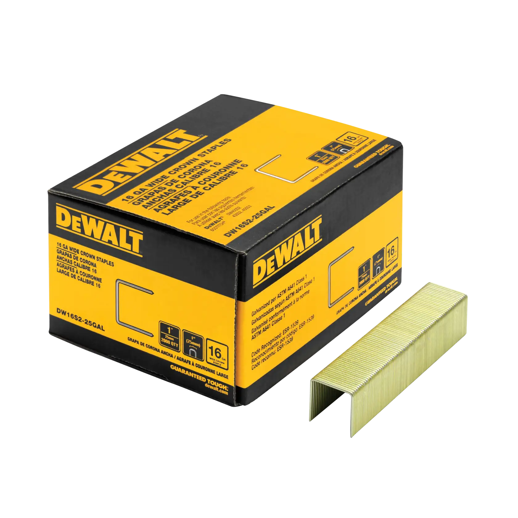 DeWalt DW16S2-25GAL DWT STPL, 16GA, S2, 1 IN, GAL