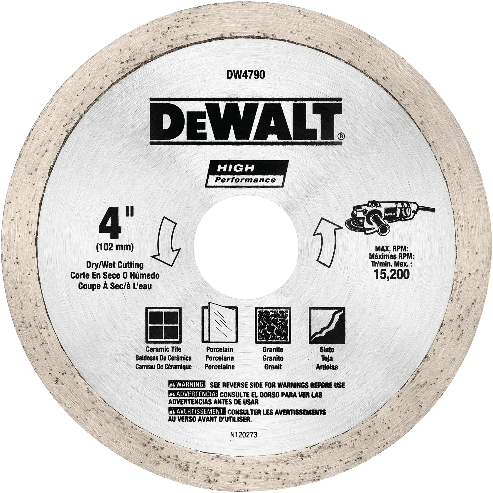 DeWalt DW4790 4IN TILE BLADE