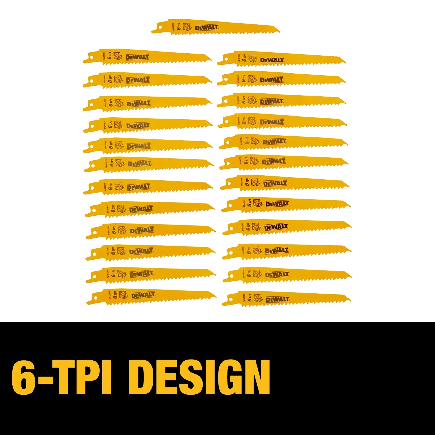 DeWalt DW4802N25 6 6TPI TAPER BK BLADE-25N