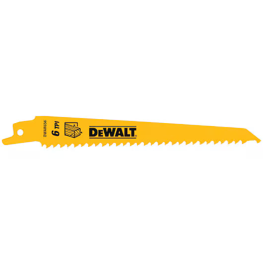 DeWalt DW4802 6IN 6TPI TAPER BK BLD-5PK