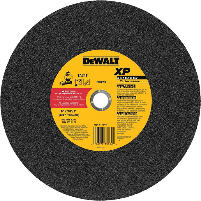 DeWalt DW8059 14 X 7/64 X 1IN RED CERAMIC CHOP SAW WHL