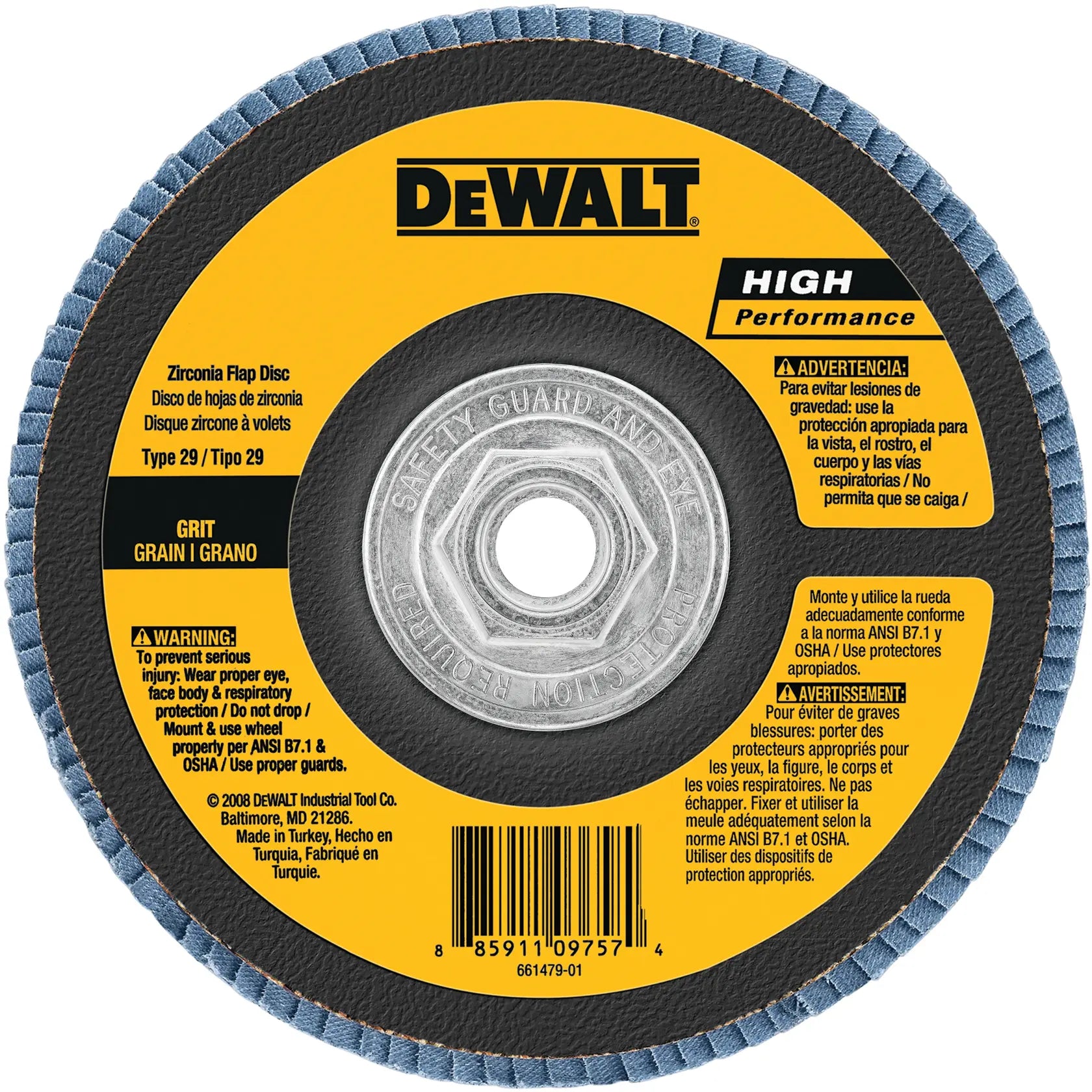 DeWalt DW8382 6 X 7/8 80G T29 HP FLAP
