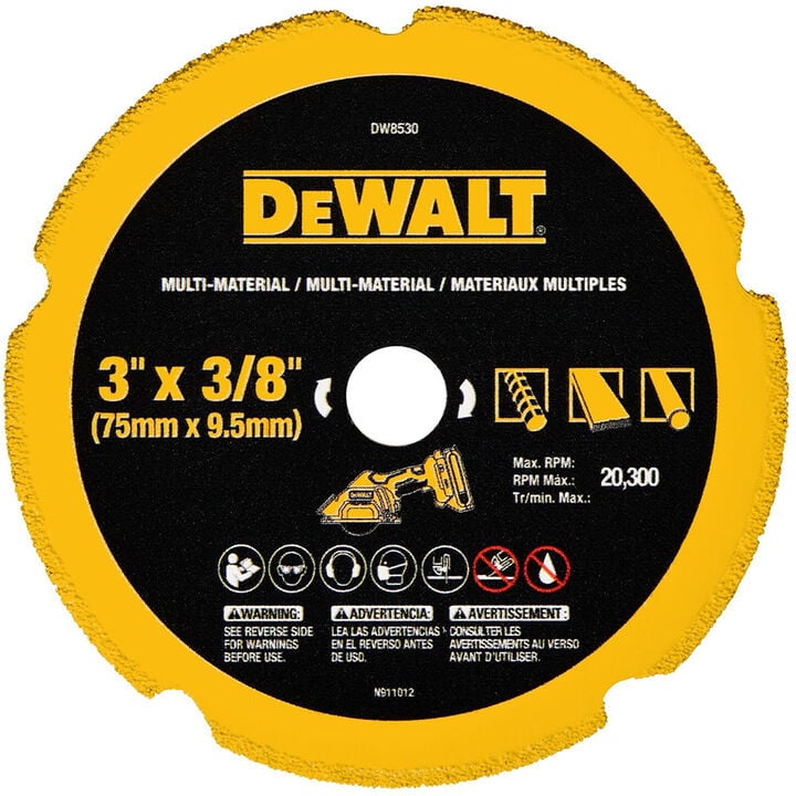 DeWalt DW8530 3 in. Diamond Multi-Material Blade