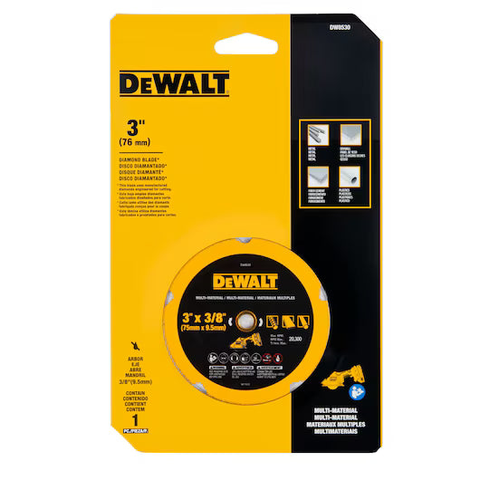 DeWalt DW8530 3IN DIAMOND MULTI MATERIAL