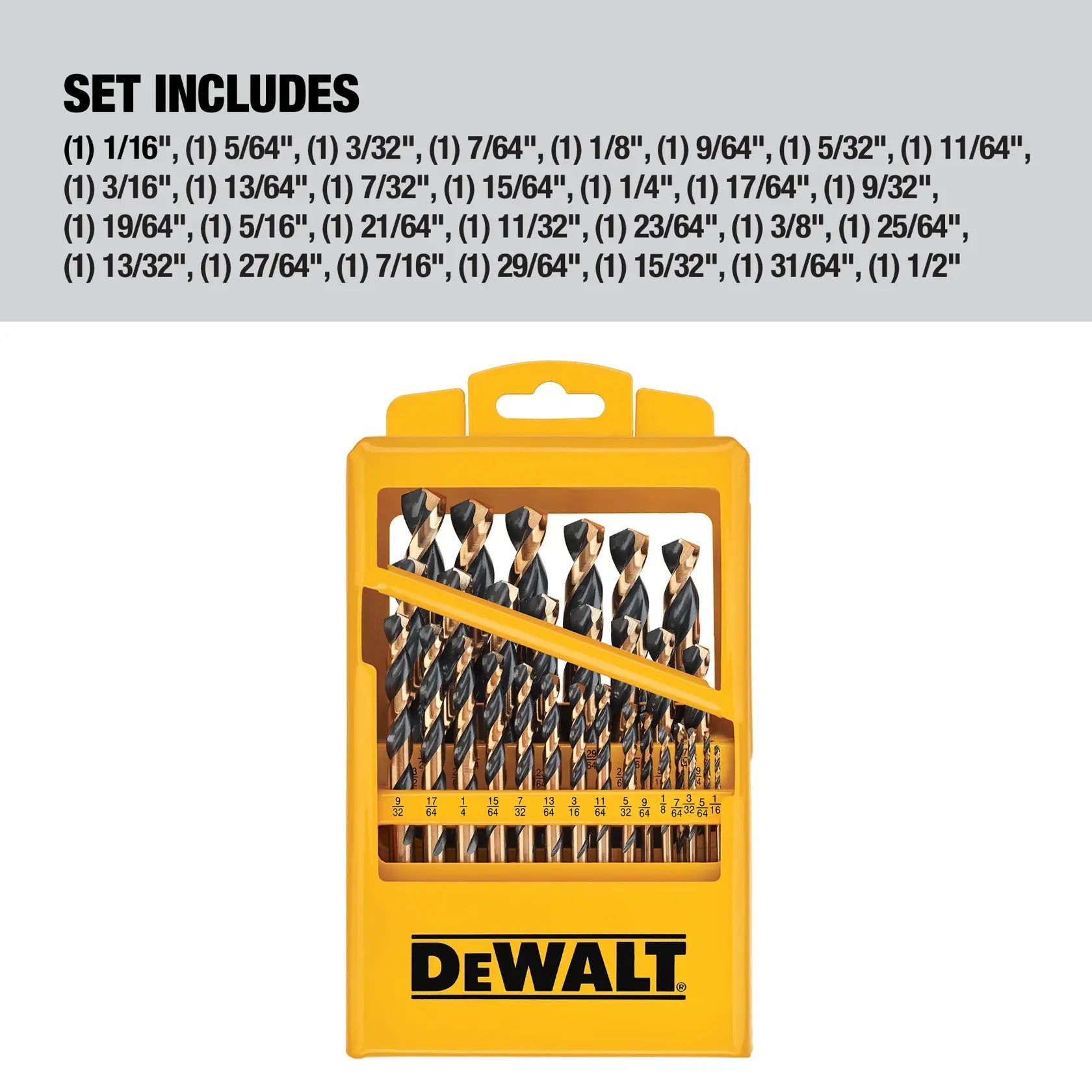 DeWalt DWA1189 29 PC DRILL BIT SET