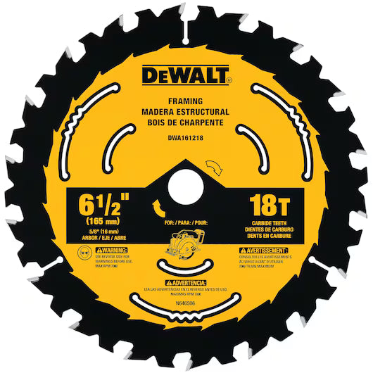 DeWalt DWA161218 6 1/2IN 18T BLISTER