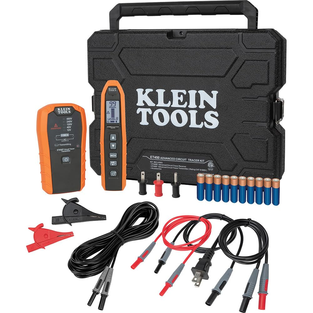KLEIN ET450 Advanced Electrical Circuit Breaker Finder and Wire Tracer Kit and Case