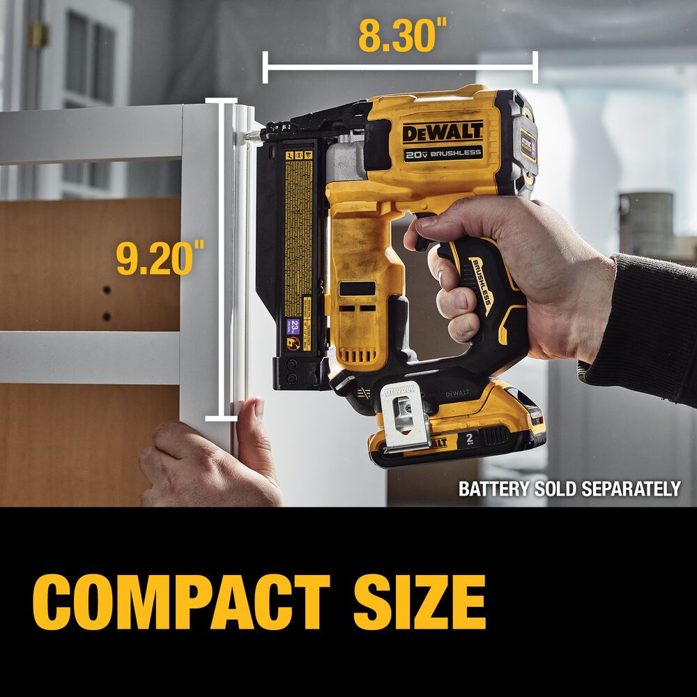 DEWALT DCN623B 20V MAX ATOMIC COMPACT 23G MICRO PIN NAILER BARE