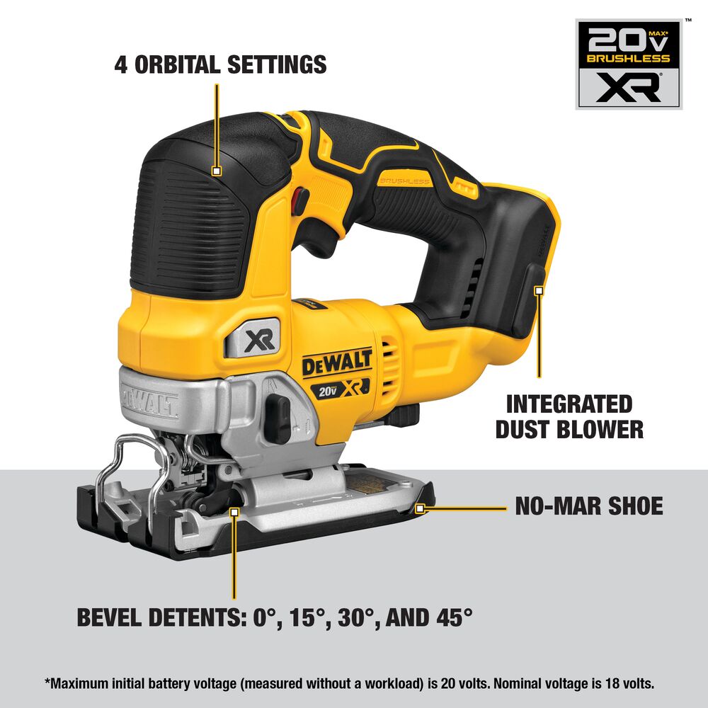 DEWALT DCS334B 20V MAX XR JIGSAW BARE