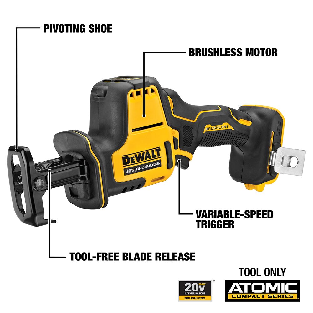 DEWALT DCS369B 20V MAX BRUSHLESS COMPACT RECIP SAW BARE
