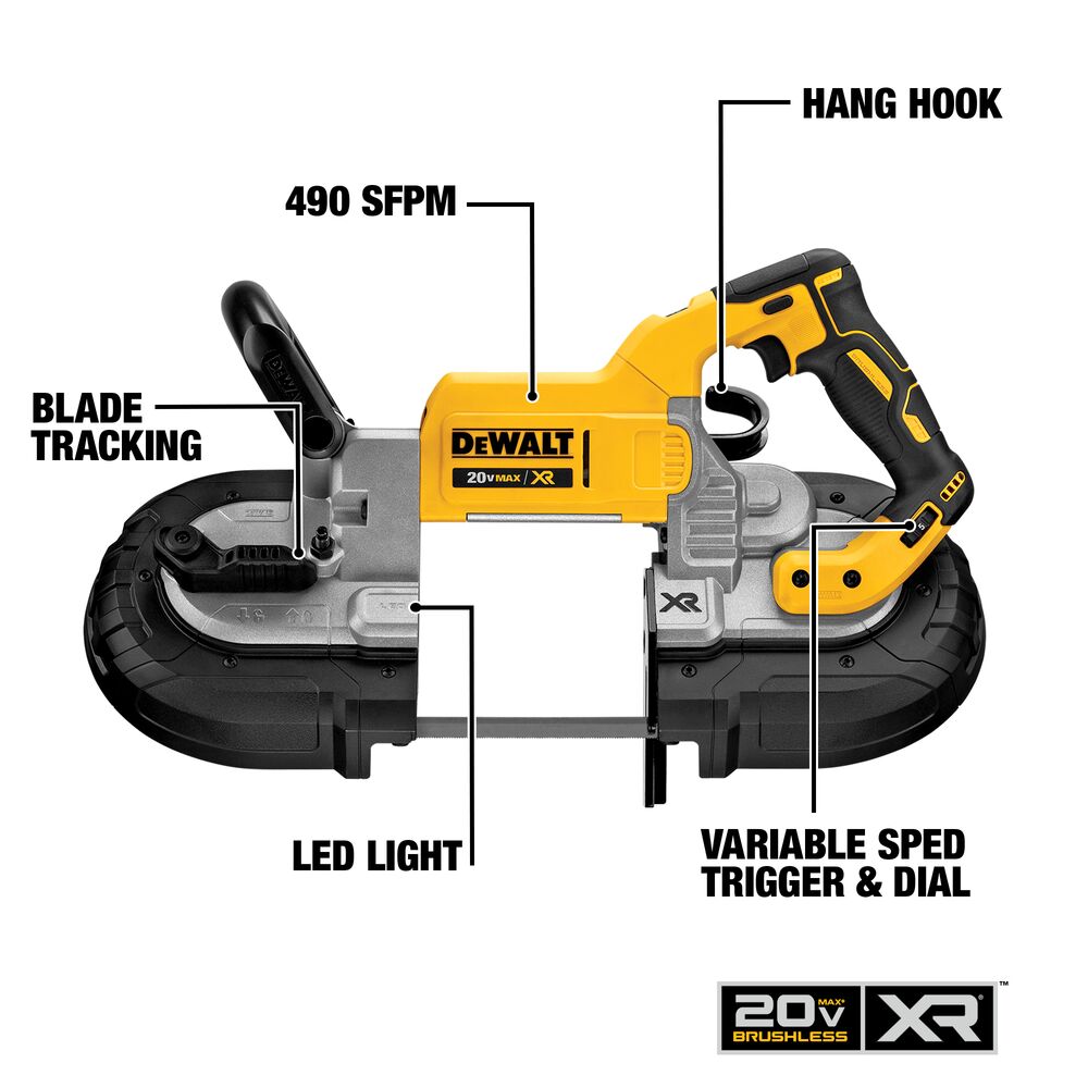 DEWALT DCS374B 20V MAX DEEP CUT BAND SAW BARE