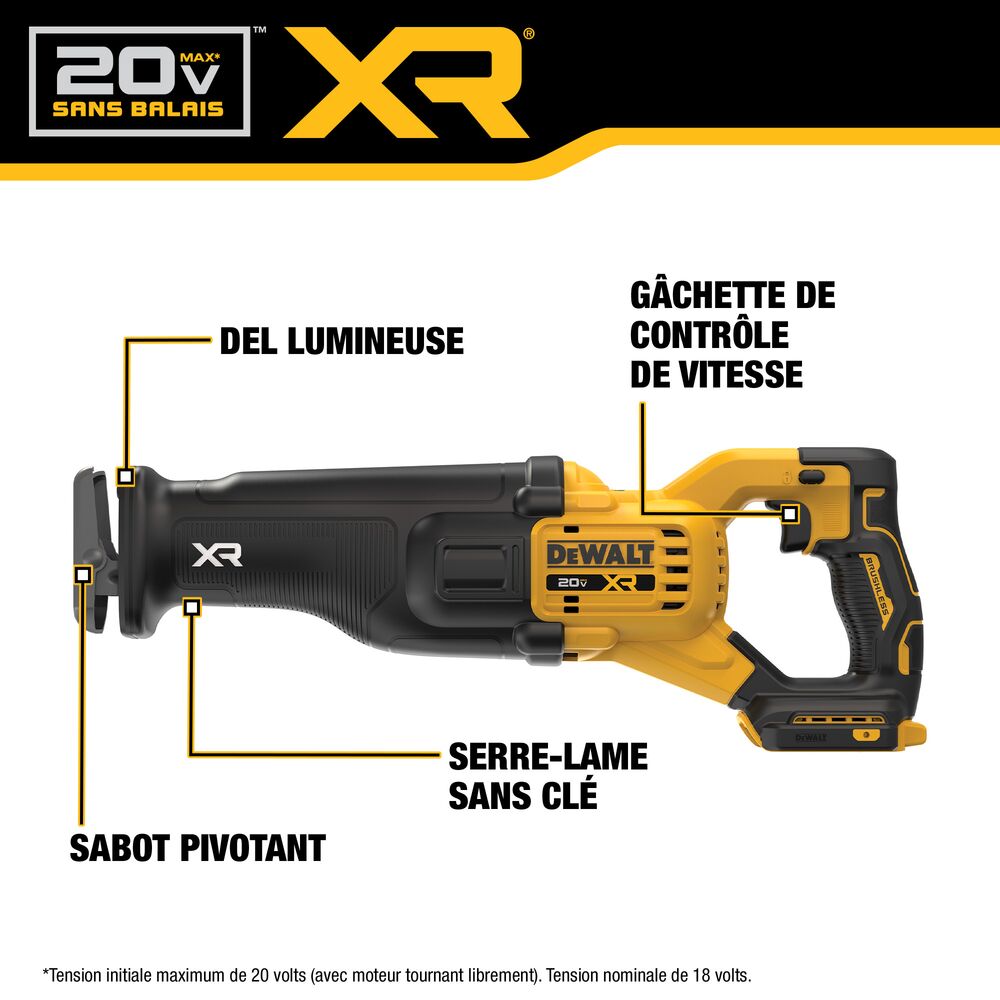 DEWALT DCS384WW1 20V MAX XR RECIPROCATING SAW 8.0AH KIT