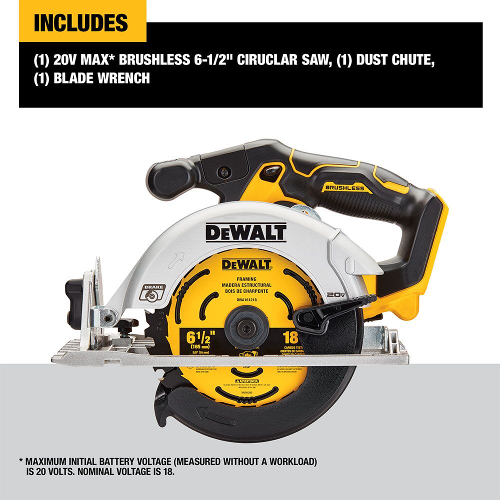 DEWALT DCS565B 20V MAX 6-1/2