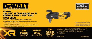 DEWALT DCD446B 20V MAX XR 1/2