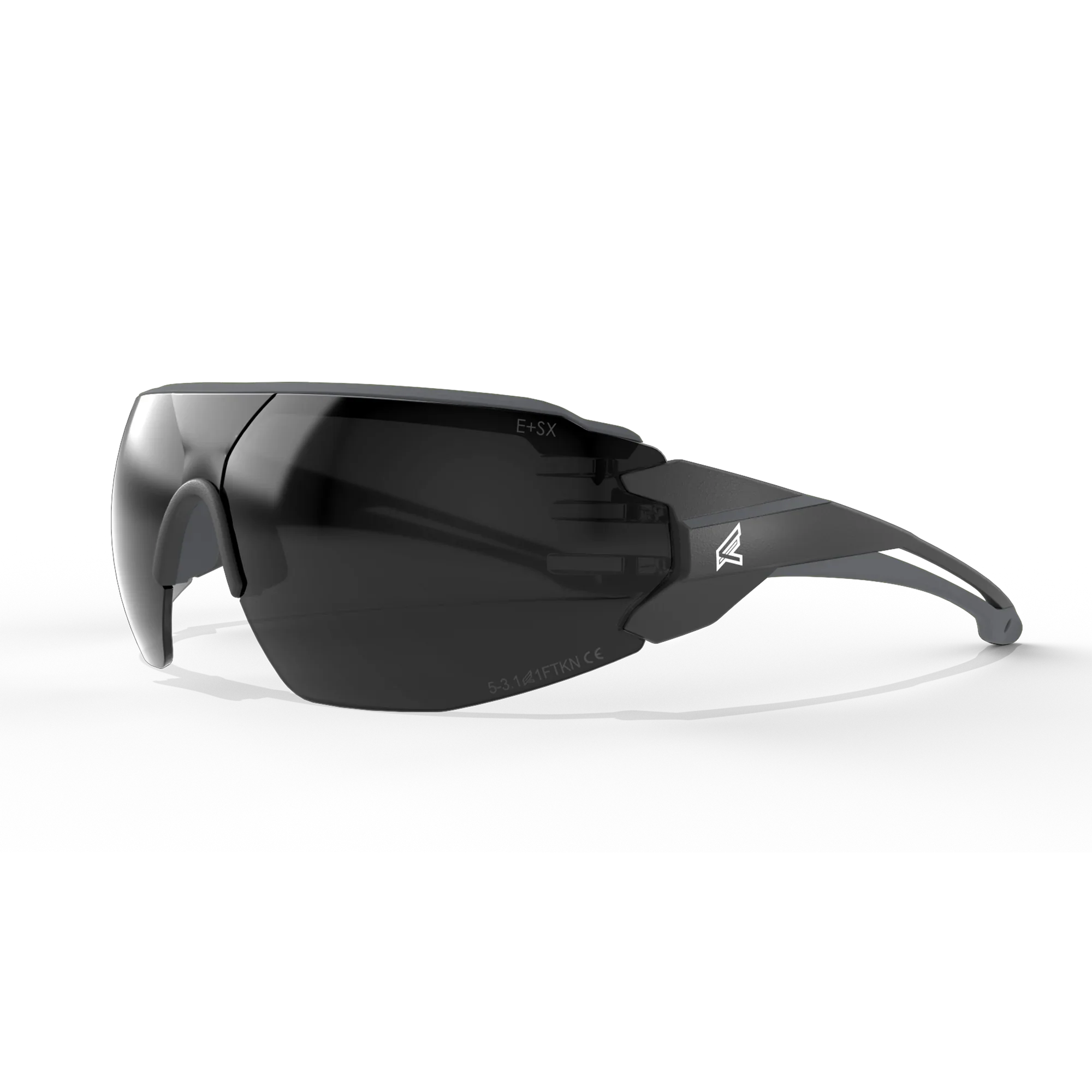 EDGE EYEWEAR TV126VS TAVEN - BLACK FRAME WITH GRAY TPR/VAPOR SHIELD SMOKE LENSES