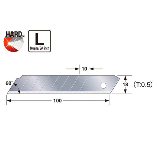 Tajima Endura-Blade L series 8-point, 10-blade safety dispenser LCB-50