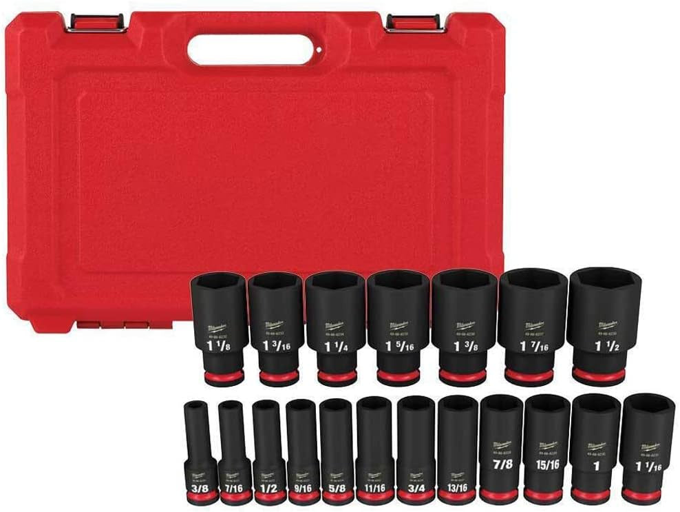 MILWAUKEE 49-66-7012 1/2 DR 19PC SAE IMP SOCKET SET