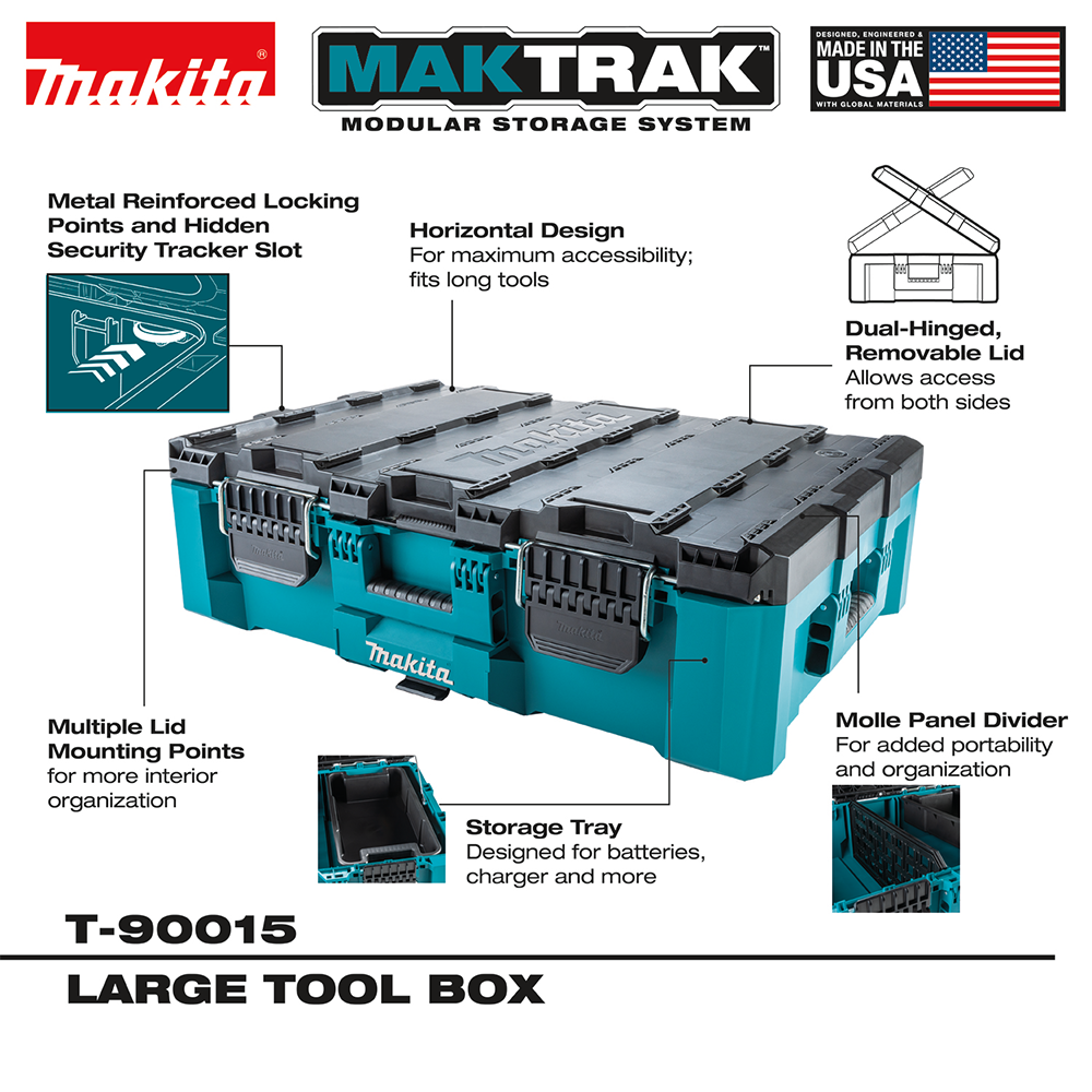 Makita Tools T-90015 MAKTRAK LARGE TOOL BOX