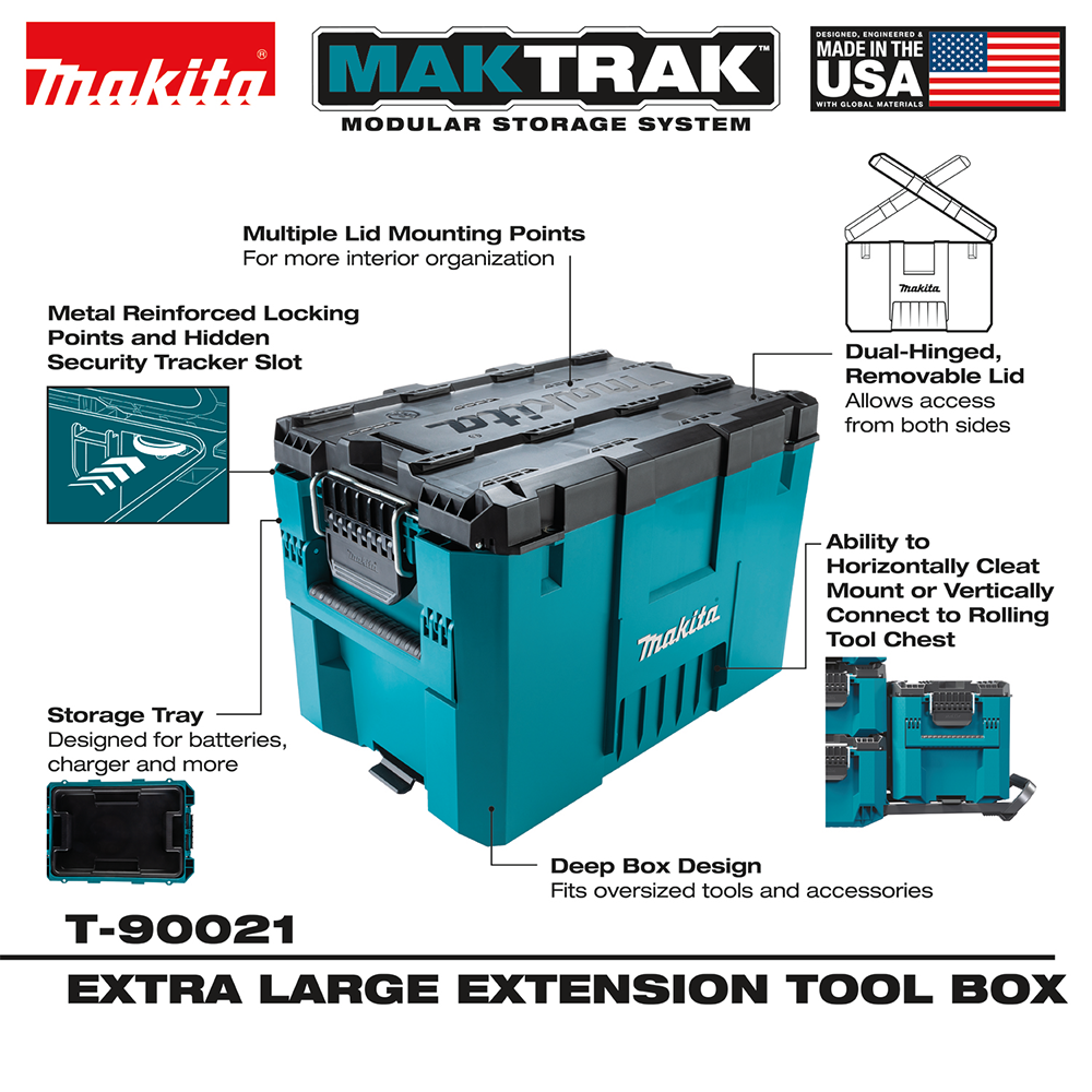 Makita Tools T-90021 MAKTRAK X-LARGE EXTENSION TOOL BOX