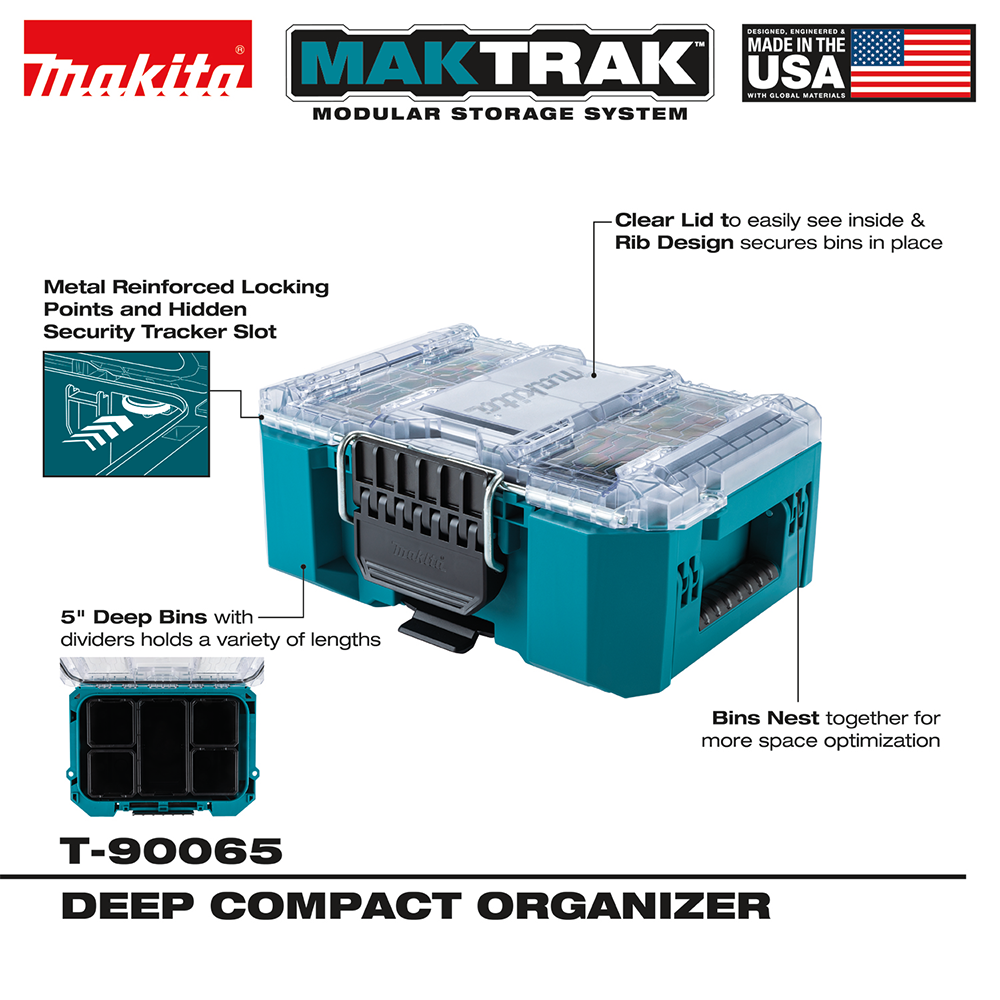 Makita Tools T-90065 MAKTRAK DEEP COMPACT ORGANIZER