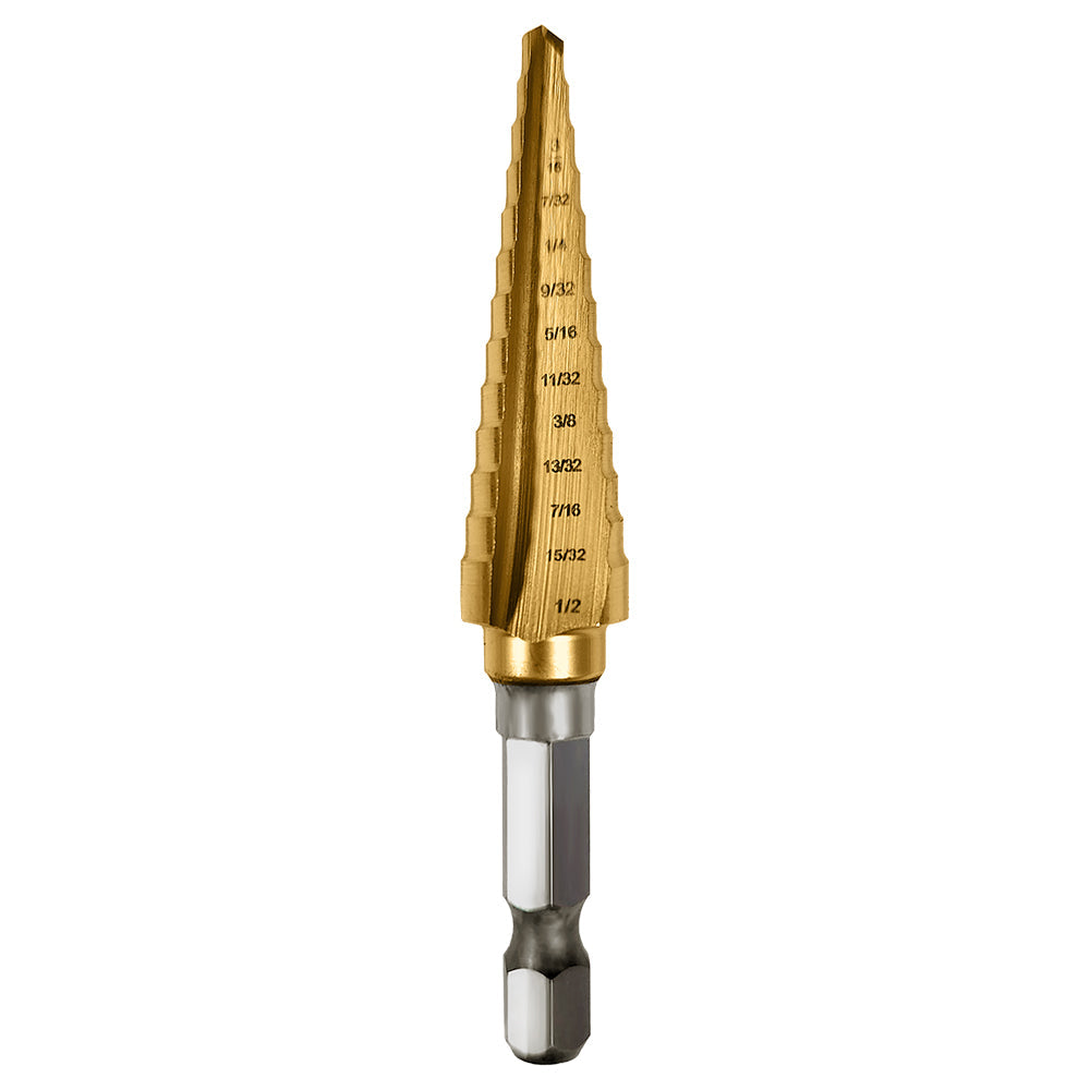 CHAMPION MSD-HEX-1 HEX SHANK TIN COATED MULTI-STEP DRILL