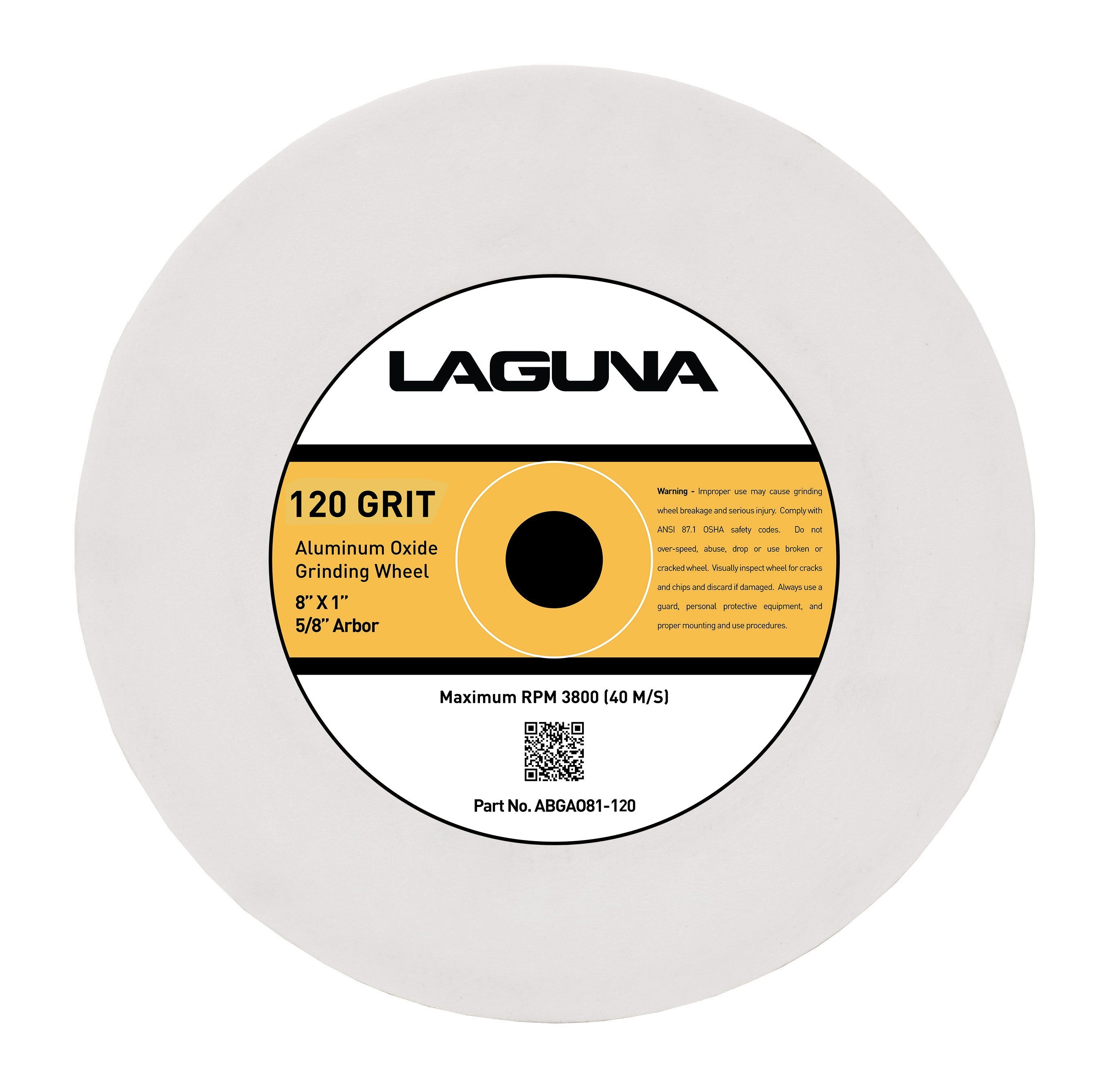 LAGUNA ABGAO81-120 120 GRIT ALUMINUM OXIDE WHEEL