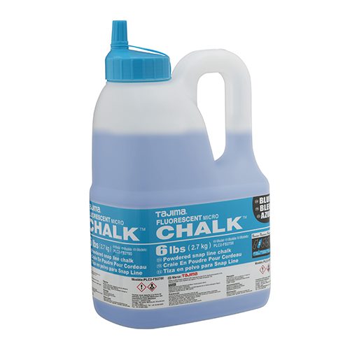 Tajima PLC2-FB2700 Micro Chalk, ultra-fine chalk, fluorescent blue, easy-fill nozzle, 6lbs. / 2.7 kg