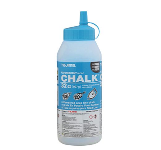 Tajima PLC2-FB900 Micro Chalk, ultra-fine chalk, fluorescent blue, easy-fill nozzle, 32 oz. / 907 g