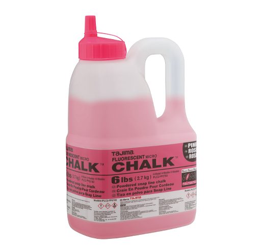Tajima PLC2-FP2700 Micro Chalk, ultra-fine chalk, fluorescent pink, easy-fill nozzle, 6lbs. / 2.7 kg