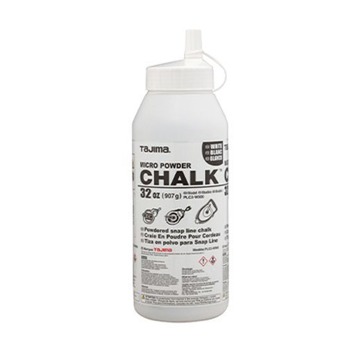Tajima PLC2-W900 Micro Chalk, ultra-fine chalk, white, easy-fill nozzle, 32 oz. / 907 g