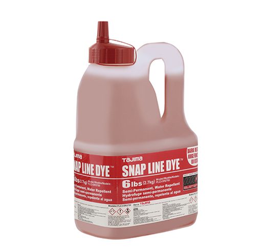 Tajima PLC3-DR2700 Snap Line Dye, permanent marking chalk, dark red, easy-fill nozzle, 2.7 kgs. / 6 lbs.
