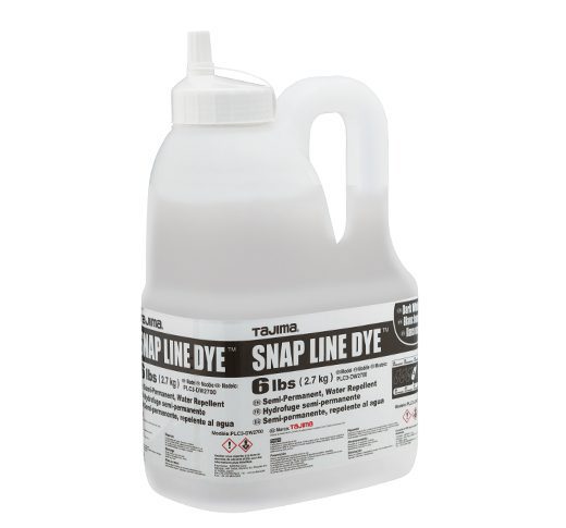 Tajima PLC3-DW2700 Snap Line Dye, permanent marking chalk, dark white, easy-fill nozzle, 6lbs. / 2.7 kg