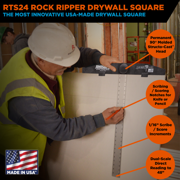 Johnson Level RTS24 RockRipper Drywall Scoring Square