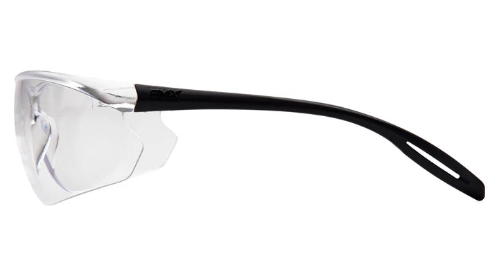 Pyramex Neshoba Safety Glasses, Black Frame, Clear Anti-Fog Lens S9710ST