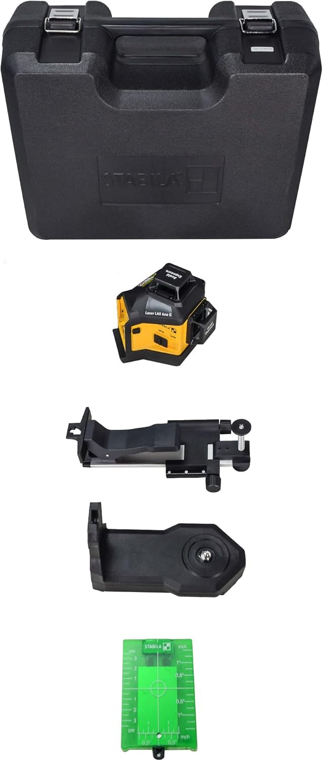Stabila 3410 LAX 600G 3 Plane/360 Green Beam Laser 5 pc. Kit