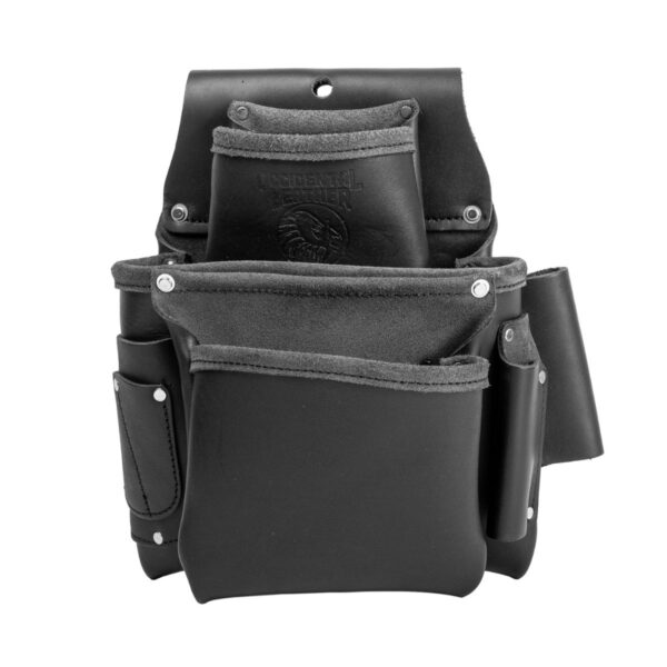 OCCIDENTAL LEATHER UB5060 3 POUCH FASTENER BAG - ULTRA BLACK