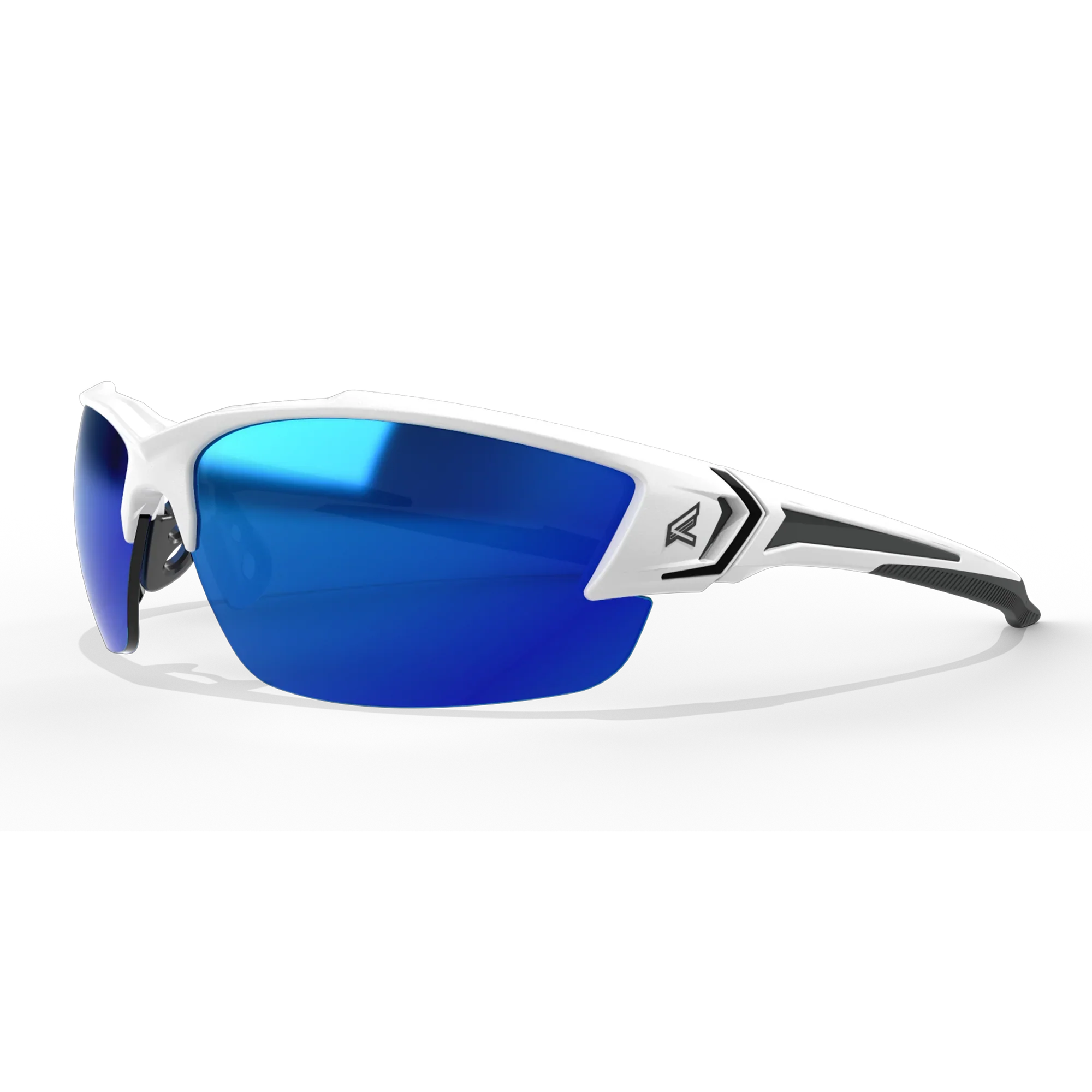 EDGE EYEWEAR TSDKAP248-G2 KHOR G2 - WHITE FRAME/POLARIZED AQUA PRECISION BLUE MIRROR LENSES