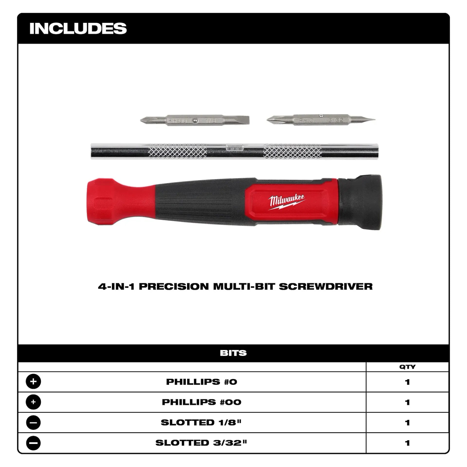 MILWAUKEE 48-22-2930 4IN1 PRECISION MULTI-BIT DRIVER