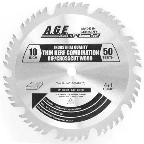 A.G.E MD10-504TB THIN-KERF COMBINATION RIP/CROSSCUT B=5/8
