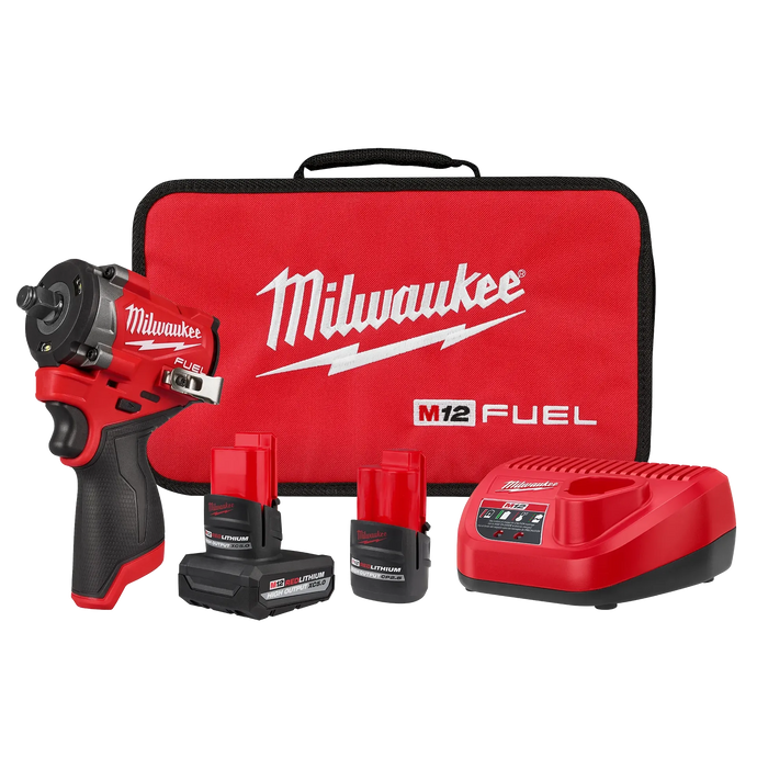 MILWAUKEE 2562-22 M12 FUEL 3/8" STUBBY IMPACT KIT