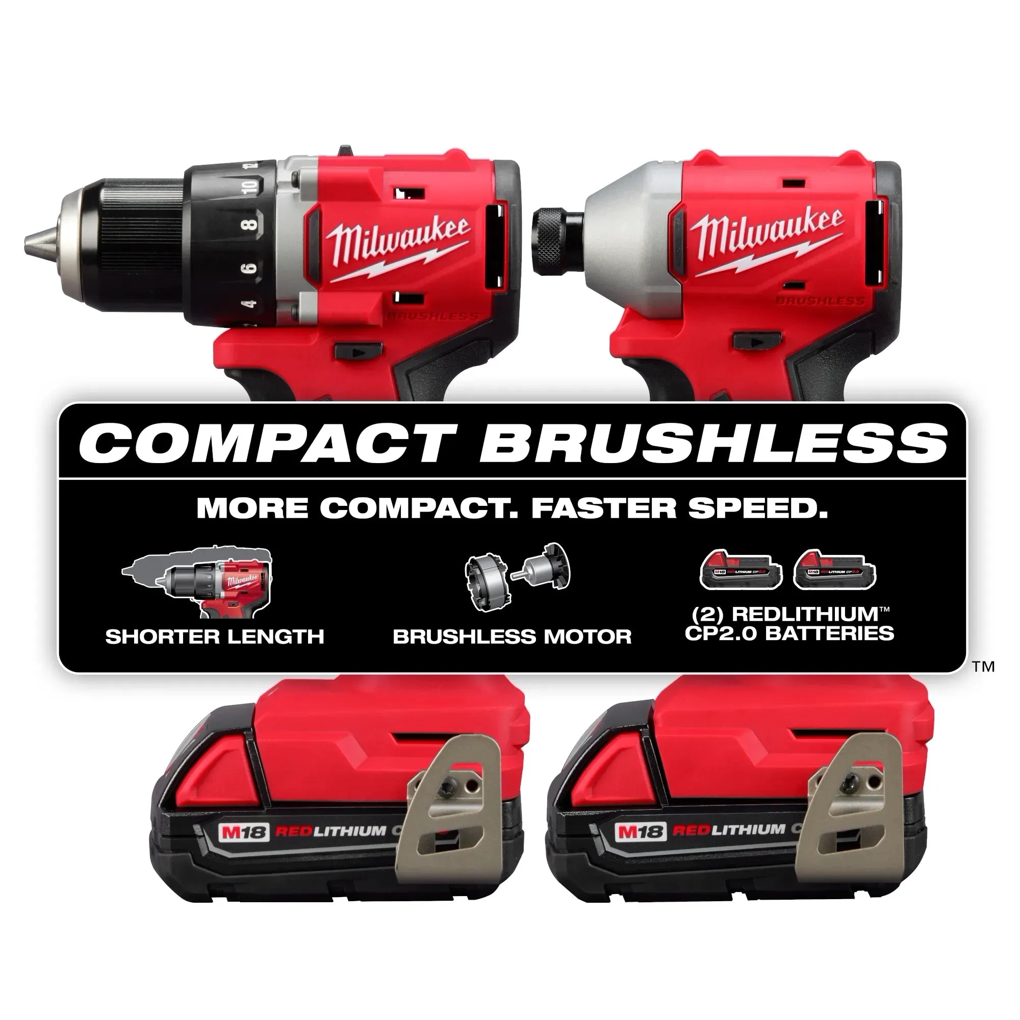 MILWAUKEE 3692-22CT M18 CPBL 2 PIECE COMBO KIT