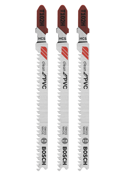BOSCH T102H Clean for PVC Jigsaw Blade - 3pk