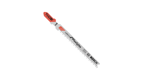 BOSCH T102BF Clean Cut for Plexiglass Jigsaw Blade - 3pk