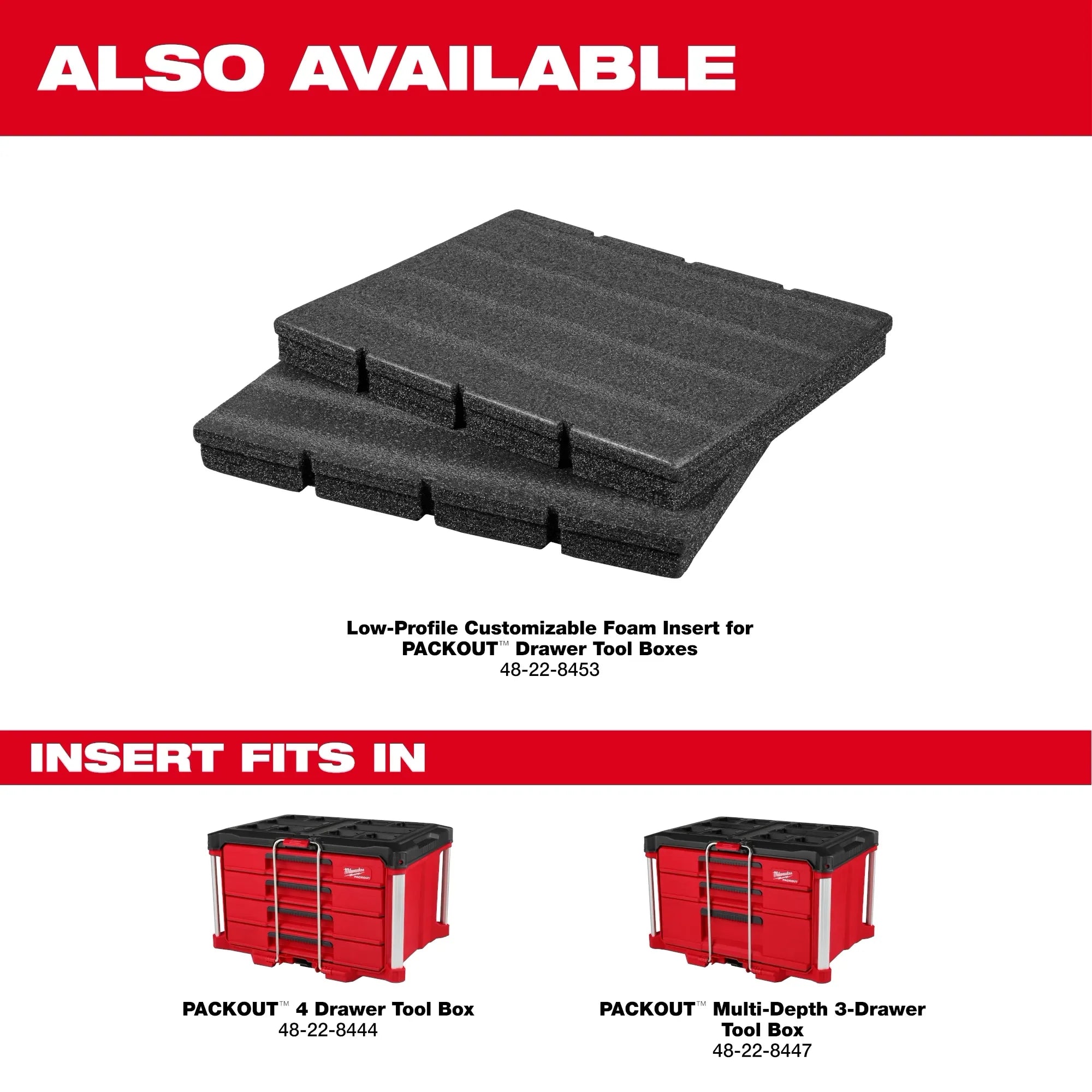 MILWAUKEE 48-22-8447 PACKOUT MULTI-DEPTH 3-DRAWER TOOL BOX