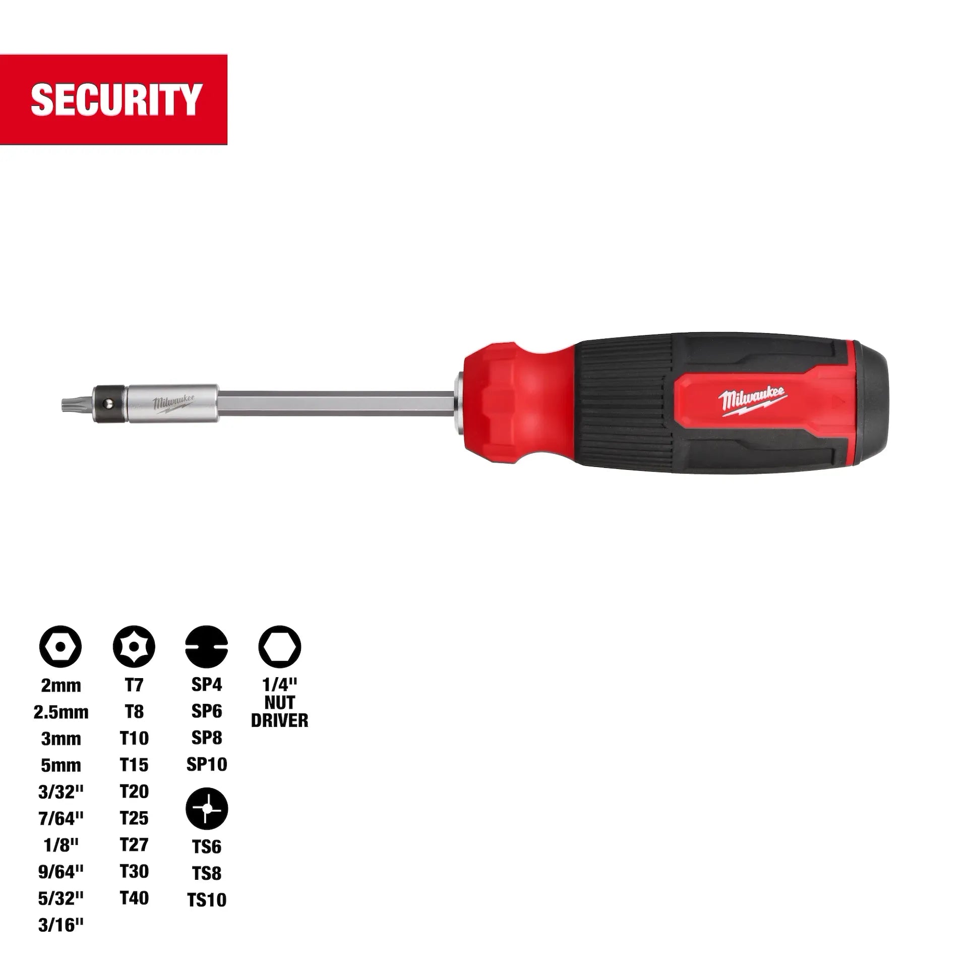 MILWAUKEE 48-22-2911 27IN1 MULTI-BIT TAMPERPROOF SCREWDRIVER
