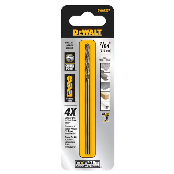 DeWalt DWA1207 7/64 IN INDUSTRIAL COBALT
